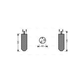 AVA COOLING SYSTEMS RTD364 Filtro essiccatore aria condizionata DACIA DUSTER