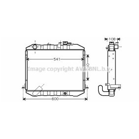 AVA COOLING SYSTEMS TO2372 Radiatore TOYOTA DYNA