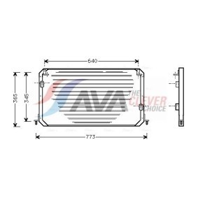 AVA COOLING SYSTEMS TO5224 Radiatore aria condizionata TOYOTA VISTA