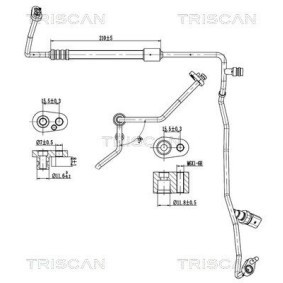 TRISCAN 9010 29058 Tubo aria condizionata AUDI A3 Sportback (8VA, 8VF) 1.5 131 CV Motore a ciclo otto