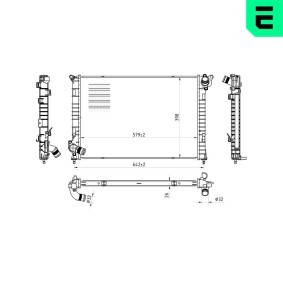 ERA 673038 Radiador MINI Hatchback (R50, R53) 1.4 75 cv Otto