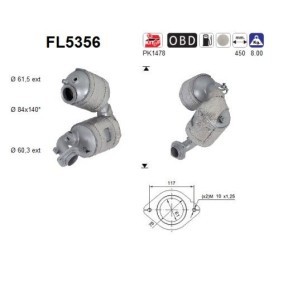 AS FL5356 Filtro de partículas (FAP) MINI PACEMAN