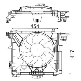 MAHLE CFF 211 000S Kjølevifte SMART FORTWO Cabrio (451) 0.8 45 hk Diesel