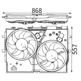 MAHLE CFF 229 000S Jäähdyttimen tuuletin FIAT DUCATO Bussi (244, Z_) 2.3 110 hv Diesel