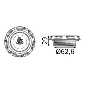 MAHLE CRB 146 000S Radiator cap AUDI Q3