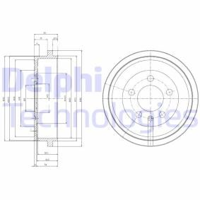 DELPHI BF463 Tamburi freni SKODA Fabia 2 (545) 1.4 70 CV Diesel