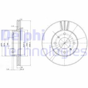 DELPHI BG2567 Bromsskivor NISSAN PRIMERA Traveller (W10) 2.0 116 hk Bensinmotor