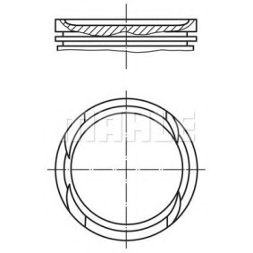 MAHLE 009 72 01 Kolben FIAT Doblo Kombi (119_, 223_) 1.6 92 PS Otto