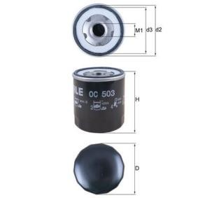 Osta Öljynsuodatin MAHLE:llä OC 503 edullisesti hintaan 11,16&nbsp;&euro;