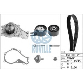 Compre Bomba de água + kit de correia dentada da RUVILLE 55953721 a um preço baixo por 80,64&nbsp;&euro;