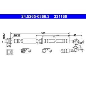 Compre Tubo flexível de travão da ATE 24.5265-0366.3 a um preço baixo por 68,52&nbsp;&euro;