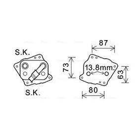 AVA COOLING SYSTEMS BW3412 Radiatore olio BMW 3 Coupe (E92) 1.6 122 CV Motore a ciclo otto