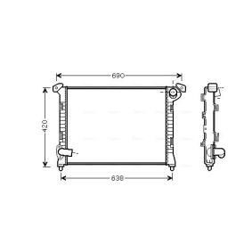 AVA COOLING SYSTEMS BWA2314 Radiador MINI Hatchback (R50, R53) 1.4 75 cv Otto