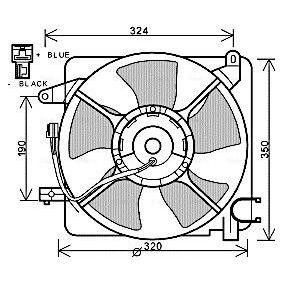 AVA COOLING SYSTEMS DW7519 Ventola radiatore CHEVROLET SPARK 1.0 60 CV Motore a ciclo otto