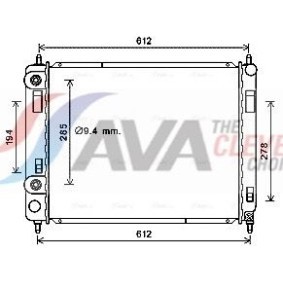 AVA COOLING SYSTEMS CT5028 Radiatore aria condizionata CHEVROLET CAPRICE CLASSIC