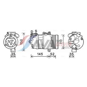AVA COOLING SYSTEMS BW7530 Kylfläkt BMW 5 Sedan (E60) 2.5 177 hk Bensinmotor