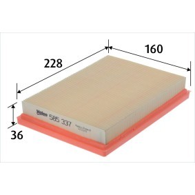 Osta Ilmansuodatin VALEO:llä 585337 edullisesti hintaan 10,35&nbsp;&euro;