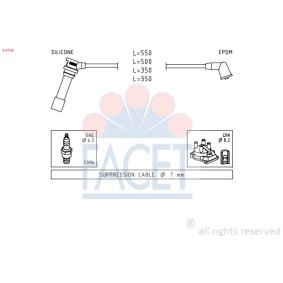 Acquista Kit cavi candele da FACET 4.9738 a buon mercato per soli 70,83&nbsp;&euro;