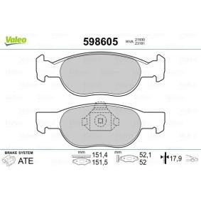 Osta Jarrupalat, levyjarru VALEO:llä 598605 edullisesti hintaan 36,23&nbsp;&euro;