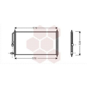 VAN WEZEL 25005083 Radiatore aria condizionata HONDA PRELUDE