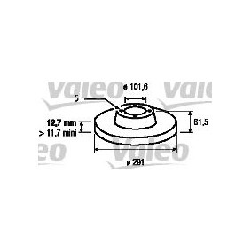 Osta Jarrulevy VALEO:llä 186310 edullisesti hintaan 133,62&nbsp;&euro;