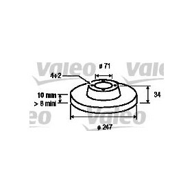 Kjøp Bremseskive av VALEO 186199 til den lave prisen 819,19&nbsp;kr