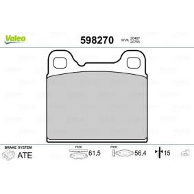 VALEO 598270 Bremsbeläge VOLVO 850 Kombi (855) 2.0 126 PS Otto