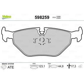 VALEO 598259 Bremsbeläge BMW 5 Touring (E34) 2.0 150 PS Otto