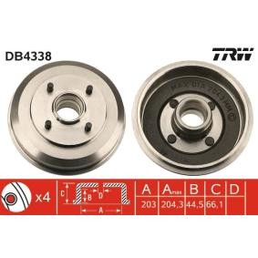 Achetez des Tambour de frein TRW DB4338 à prix pour 199,76&nbsp;&euro;