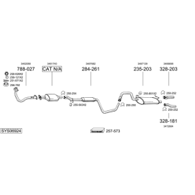 Endschalldämpfer 283-855 für FIAT