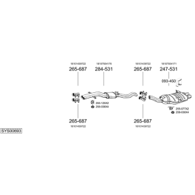 BOSAL 285-845 Vorschalldämpfer MITSUBISHI