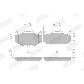 Bremsbeläge 572236J für SUZUKI
