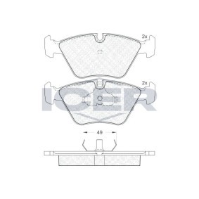 ICER 180773 Bremsbeläge BMW 5 Touring (E34) 2.0 150 PS Otto
