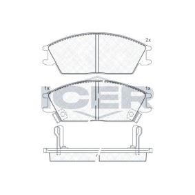 ICER 180887 Bromsbelägg HYUNDAI ACCENT 1 (X-3) 1.3 60 hk Bensinmotor