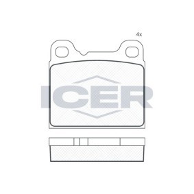 ICER 180890 Bremsbeläge VOLVO 850 Kombi (855) 2.0 126 PS Otto