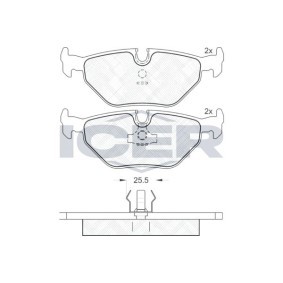 ICER 181051 Bremsbeläge BMW 5 Touring (E34) 2.0 150 PS Otto