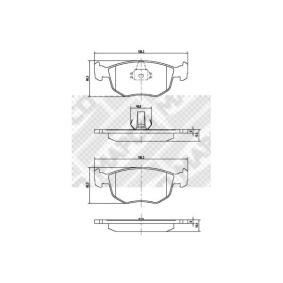 MAPCO 6506/1 Bromsbelägg FORD MONDEO 2 (BAP)