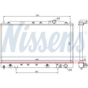NISSENS 66620 Radiatore KIA RETONA