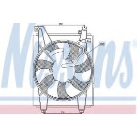 NISSENS 85625 Ventola, condensatore climatizzatore HYUNDAI