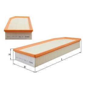 KNECHT LX 752 Filtro de ar MERCEDES-BENZ Classe E T-modell (S210) 2.7 163 cv Diesel