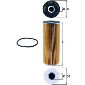 KNECHT OX 133D Filtro olio SSANGYONG ACTYON 1 2.0 136 CV Diesel