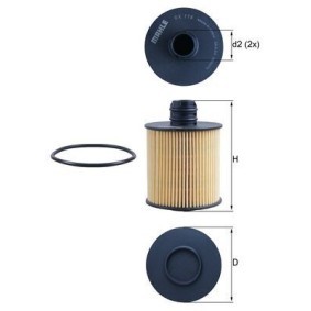 KNECHT OX 779D Filtro olio JEEP Renegade SUV (BU, B1) 1.6 95 CV Diesel