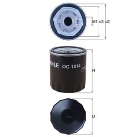 KNECHT OC 1014 Filtro olio VOLVO V50 (545) 2.0 146 CV Motore a ciclo otto