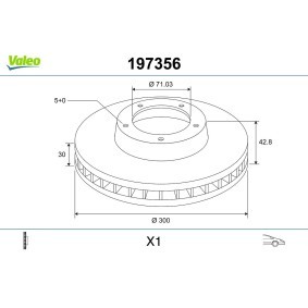 Osta Jarrulevy VALEO:llä 197356 edullisesti hintaan 165,04&nbsp;&euro;