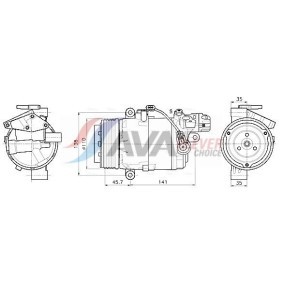 AVA COOLING SYSTEMS BW7533 Kylfläkt BMW 5 Sedan (E60) 2.5 177 hk Bensinmotor