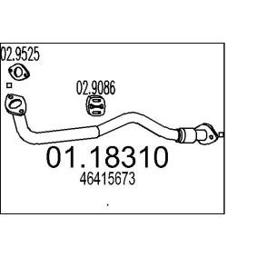 MTS 01.18310 Auspuffrohre FIAT COUPE (FA/175)