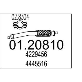 MTS 01.20810 Tubo di scarico SAAB 900 II Cabriolet