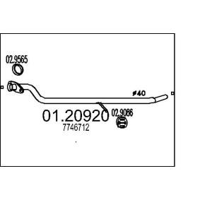 MTS 01.20920 Auspuffrohre FIAT PANDA