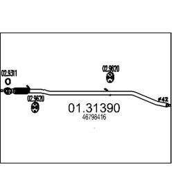 MTS 01.31390 Vorschalldämpfer FIAT