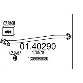 MTS 01.40290 Auspuffrohre FIAT DUCATO Kasten (230L)